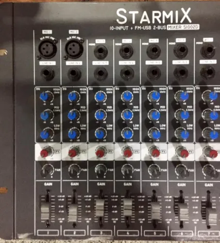 Mesa LL Áudio StarMix Mixer S1002D 10-Input + FM-USB 2- Bus. Perguntas *