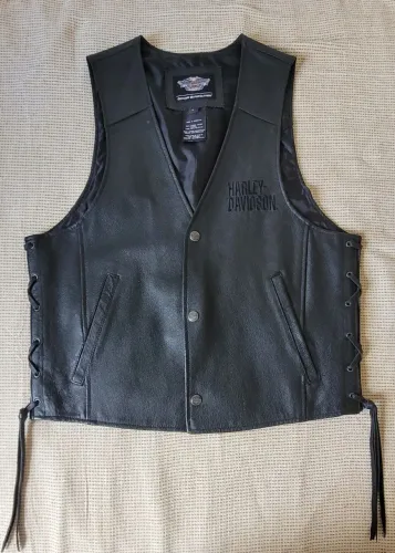 Colete de couro Harley Davidson original tamanho G novíssimo