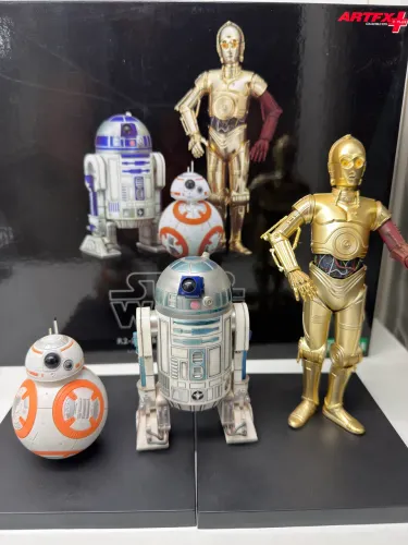 Trio Droids BB8, R2D2 e C3PO - Star Wars - Iron Studios - Kotobukyia