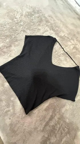 cropped siberian lurex preto p