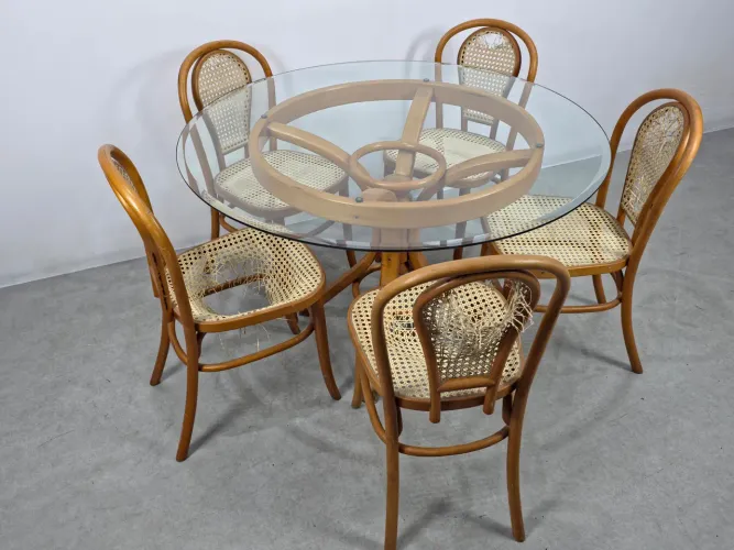 Conjunto de mesa e cadeiras michael thonet 