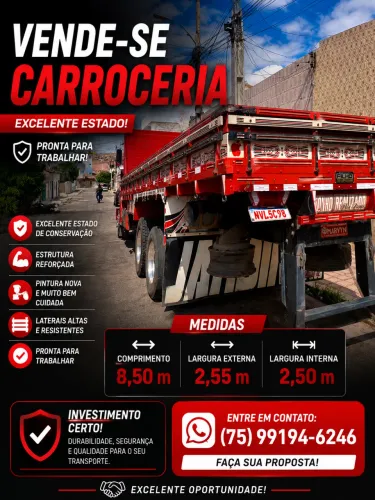 vendo carroceria com apenas 6 meses de uso!