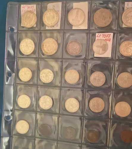 Coleção de moedas da Segunda Guerra Mundial Alemanha 1935/1944