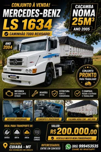 Mercedes bens 1634 caçamba noma 25 metros