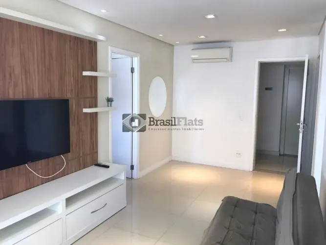 Apartamento com 1 dormitório para alugar, 50 m² por R$ 5.200/mês - Brooklin - São Paulo/SP