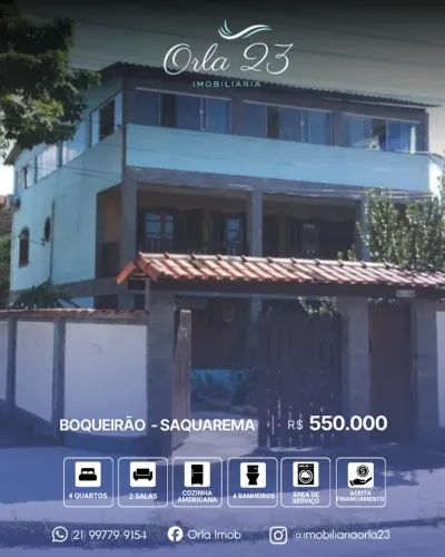 BOQUEIRÃO, ORLA 23 IMOBILIÁRIA VENDE! Triplex na orla da Praia do Boqueirão em Saquarema! 