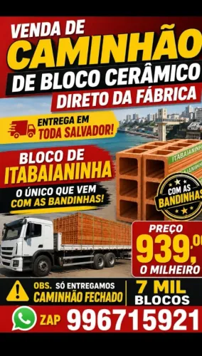 Bloco cerâmico pra sua obra