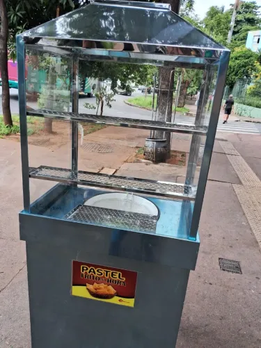 Pasteleira Nova a gás em Inox, completa, com tacho profissional