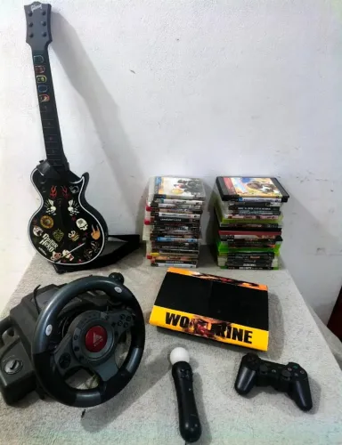 Ps3 + de 40 Jogos Originais e Brindes - Ac cartão