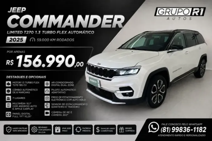 Jeep Commander Limited T270 1.3 TB Flex AUT 2025