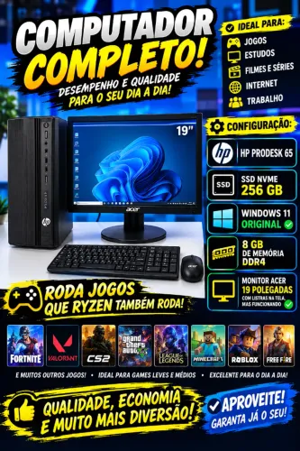 Pc HP PRODESK G5 8GB DDR4 Windows 11 SSD NVME 256