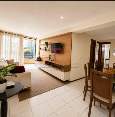 Aluga-se apartamento com 107m² próximo a orla de Cabo Branco, todo mobiliado e equipado.