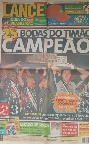 Jornal Lance Corinthians Campeão Paulista 2003