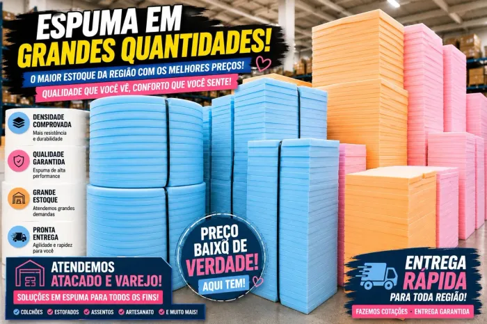 Espumas 7 reais o kilo