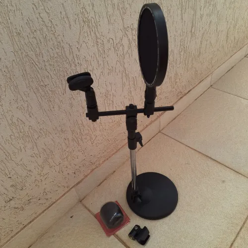 Suporte para microfone Vector com pop filter Sabra