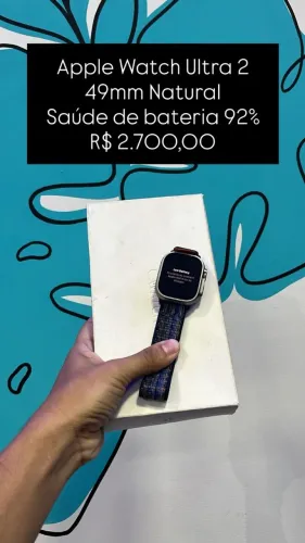 Seminovo: Apple Watch Ultra 2 49mm / Natural / Saude de bateria 92% - Loja Fisica