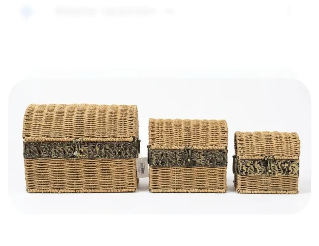Conjunto 03 baús para decoração 