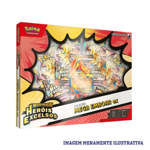 Box Pokémon ME02.5 Coleção Mega Emboar EX