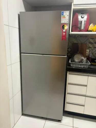 Geladeira Samsung Duplex RT38 Evolution com SmartThings AI Inox Bivolt 393L.