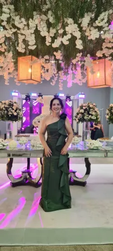 Vestido verde oliva - madrinha