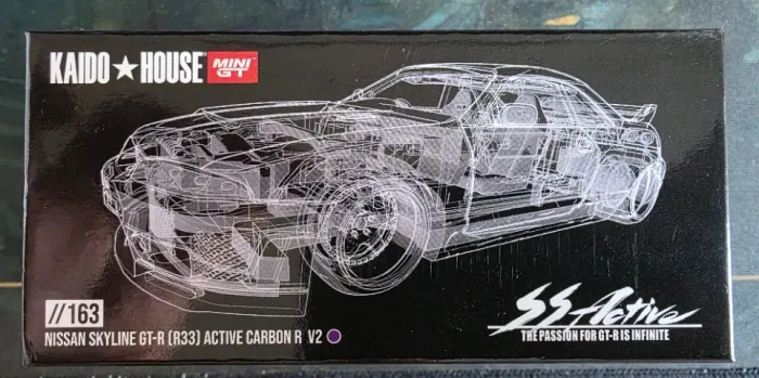 Nissan Skyline GT-R R33 Active Carbon R V2 Mini GT Kaido House #163