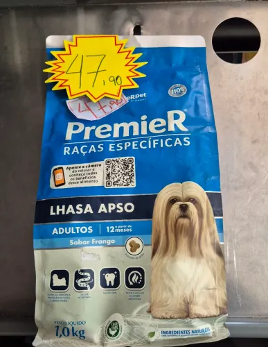 Ração Premier Raças Específicas Lhasa Apso Adultos Sabor Frango 1,0KG - Novo