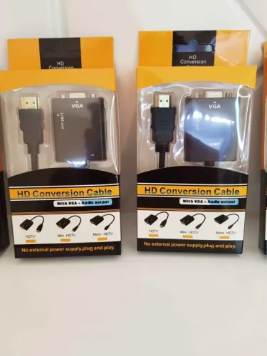 Cabo Adaptador Conversor Hdmi Para Vga Com Saída P2 De Áudio