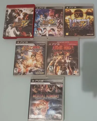 Coleção completa - Street Fighter + TEKKEN + Mortal Kombat K.E. (PS3)