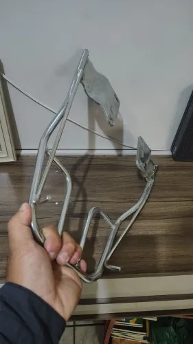 Bagageiro Cromado Titan 160 (2016 a 2024) + Base Completa para Baú