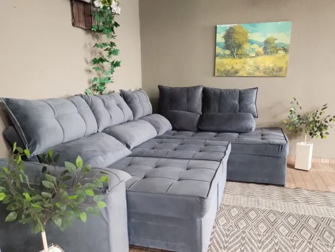 Sofá de canto,molas ensacadas,torrando,de 6,999 por 2,799,parcelo,entrego