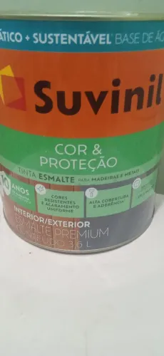 Tinta Suvinil esmalte a base de água 3,6 PRETO FOSCO