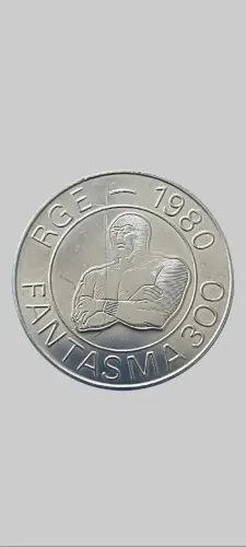 Medalha comemorativa Fantasma de 1980 edição 300 RGE "A Marca do Bem"