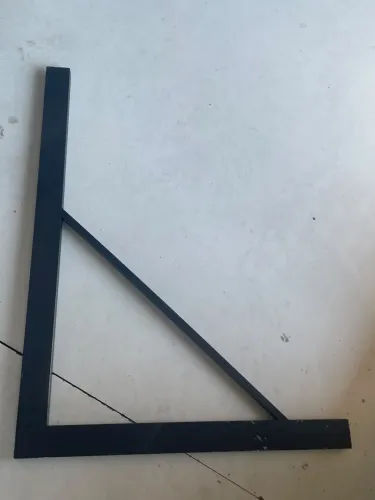 Esquadro alumínio reforçado 80x60cm soldado 90