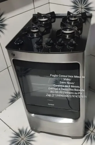 Fogão Consul 4 bocas , automático,luz no forno,entrego com garantia