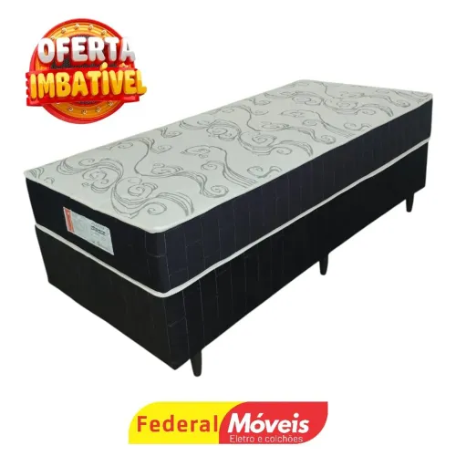 Cama Solteiro Box Colchão com Base 88x188cm - Super Oferta!