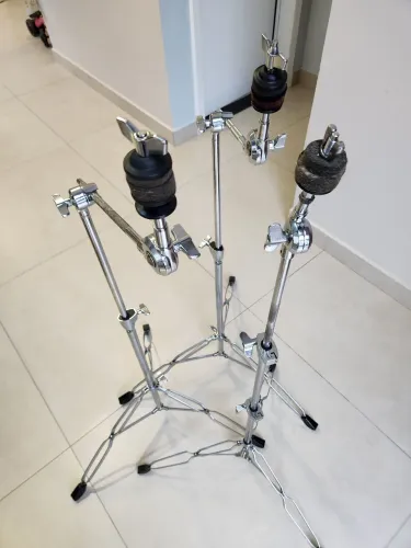 3 Estantes de Prato Mapex e Ludwig ( ñ pearl tama yamaha dw odery sonor gibraltar taye)