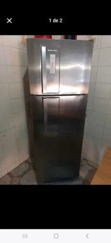 Geladeira dúplex inox grande