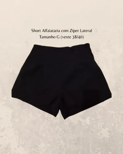 short alfaiataria (cintura alta) - tamanho g (veste 38/40)