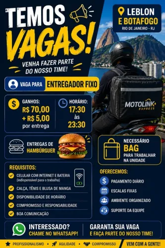 VAGA DE FIXO E FREELANCER