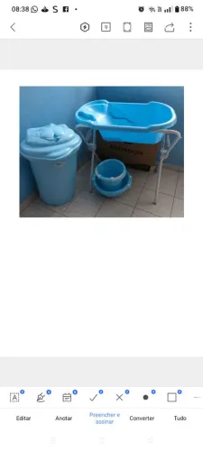 Kit de banheira e cesto de roupa suja bebê 