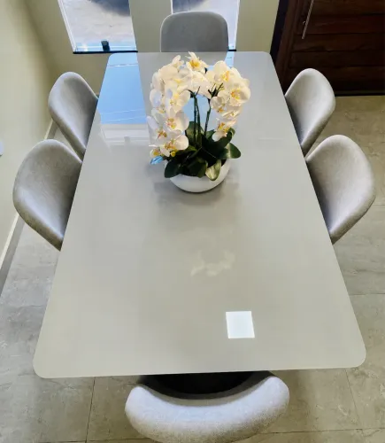 Mesa de Jantar Com 6 Cadeiras, Estrutura em Aço Super reforçado (retangular)