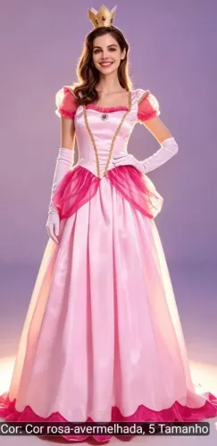 Fantasia Princesa Peach do Mario Bros