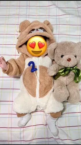 Macacão de urso bebê  0-3mês 