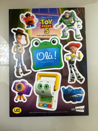 cartela adesivos toy story cinema