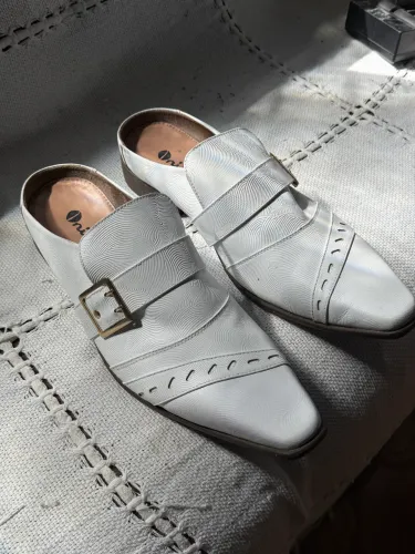 Sapato Mule Branco babá - Estilo Casual/Social/religioso | Pouco Usado