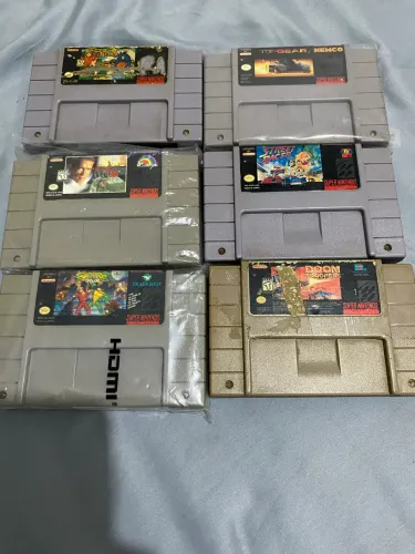 Super Nintendo fitas cada tem um valor