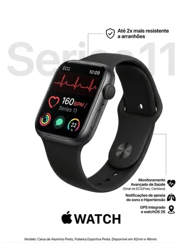 Apple Watch série 11 42 mm preto