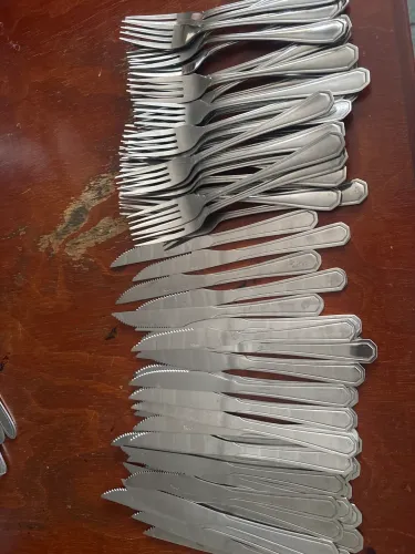 Jogo garfo e faca inox (35 pares )