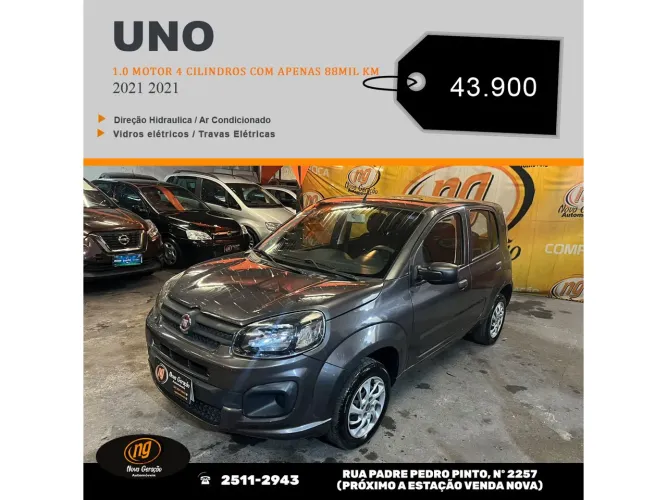 Fiat Uno Attractive 1.0 EVO Fire Flex 8V 5P 2021