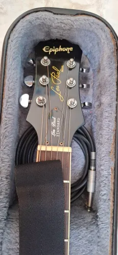 Kit Completo Epiphone Les Paul Standard + Pedaleira + Hard Case original